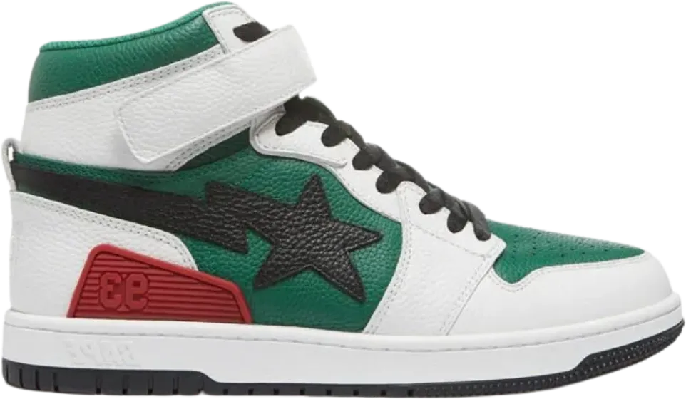 A Bathing Ape Bape SK8 Sta White Green
