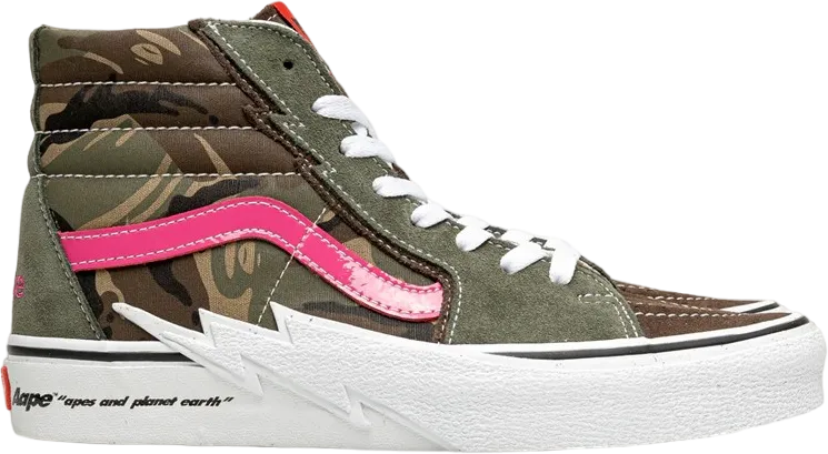 Vans SK8-Hi AAPE Bolt Green Camo