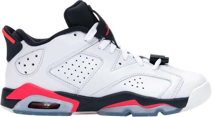Jordan 6 Retro Low White Infrared 23 Black (GS)