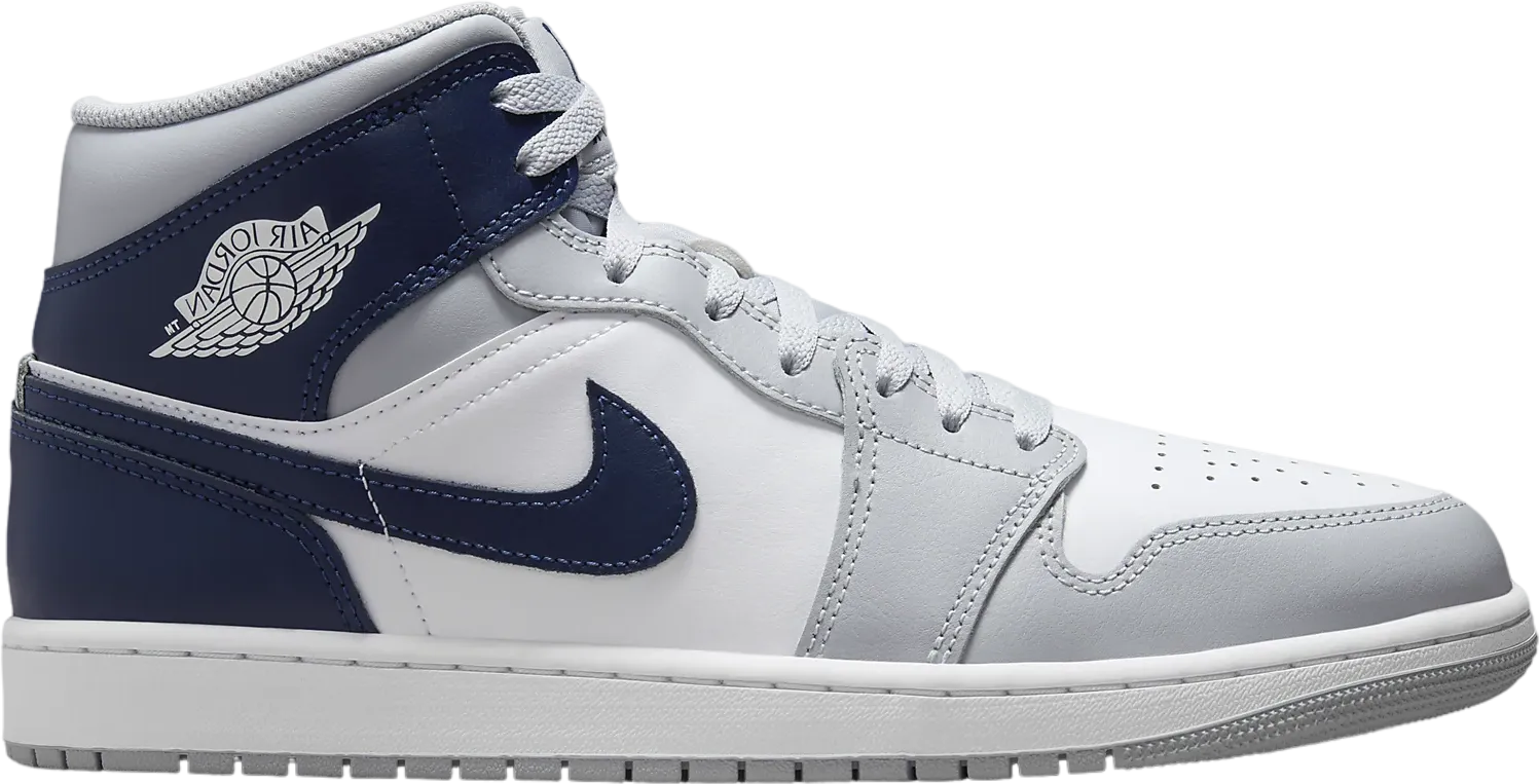 Air Jordan 1 Mid Wolf Grey Midnight Navy
