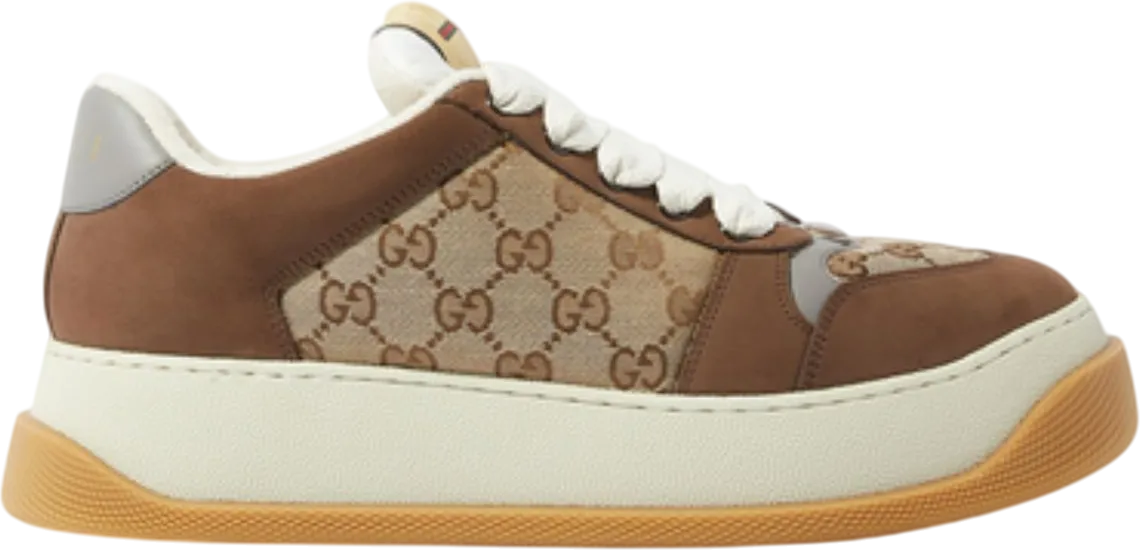 GUCCI Screener Monogrammed Canvas Suede