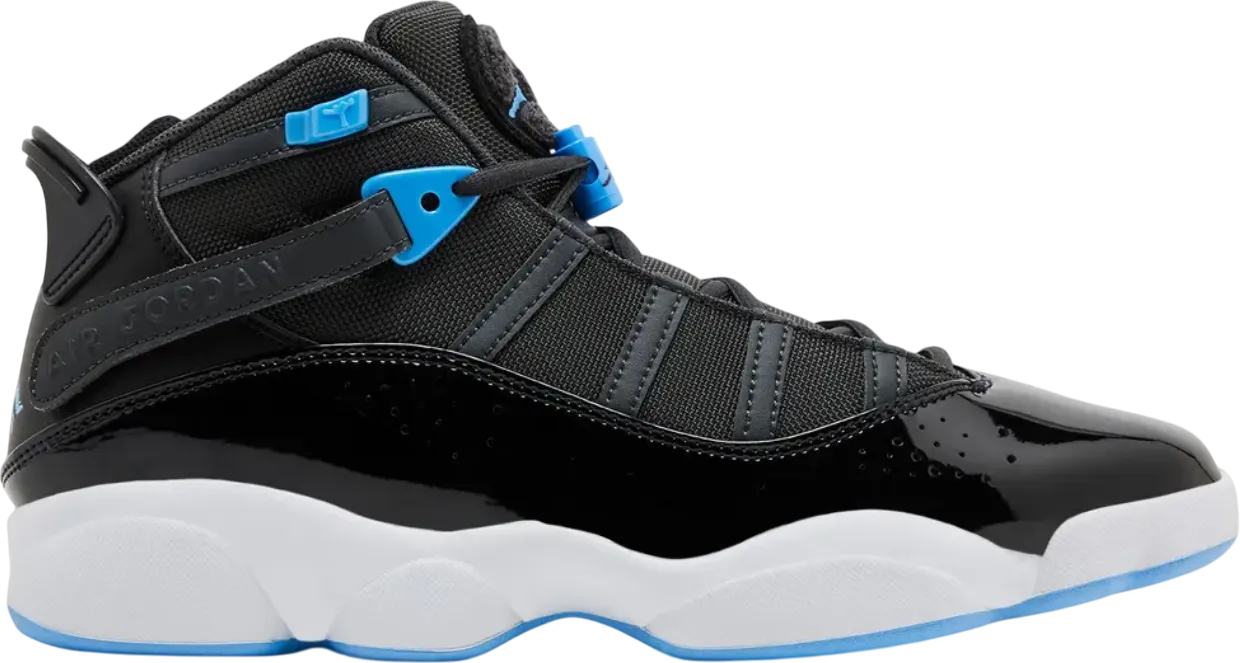 Jordan 6 Rings Black University Blue