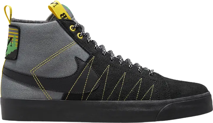 Nike SB Zoom Blazer Mid PRM Acclimate Cool Grey Yellow Strike