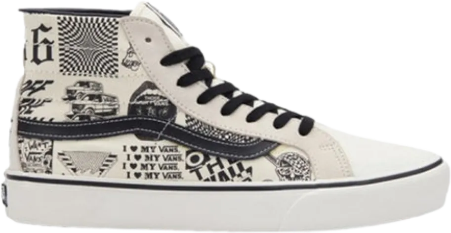 Vans Marshmallow & Black Skate Shoes