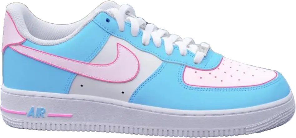 Nike Air Force 1 Custom Blue Pink