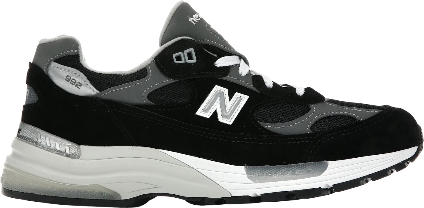 New Balance 992 Black Grey Suede