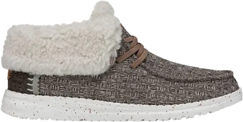 Hey Dude Wendy Fold Stitch Cozy Boot Walnut