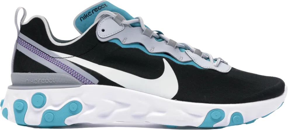 Nike React Element 55 Black Pure Platinum Teal Nebula
