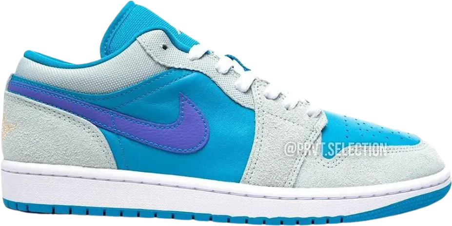 Air Jordan 1 Low Cyan and Purple