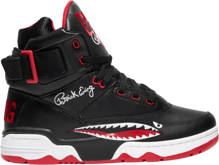 Ewing Athletics 33 Hi Black Red White Shark