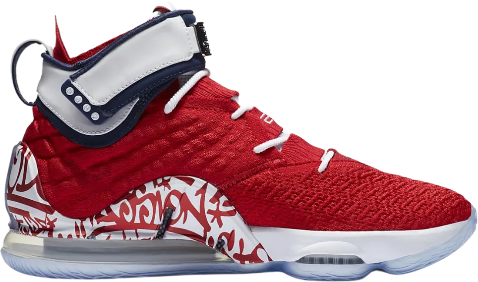 Nike LeBron 17 Fire Red University Red