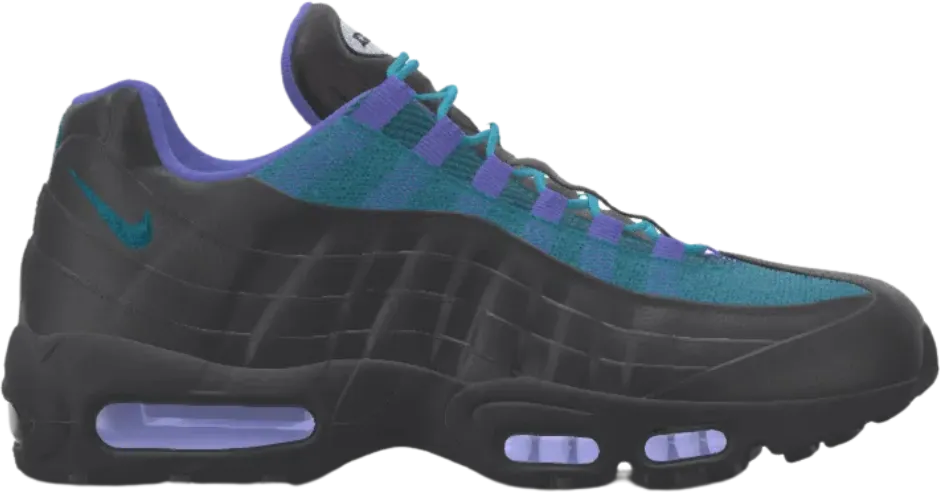 Nike Air Max 95 By You Black Purple Teal