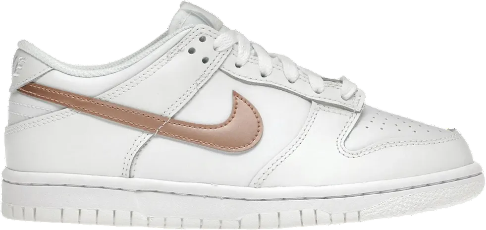 Nike Dunk Low White Gold Rose Pink