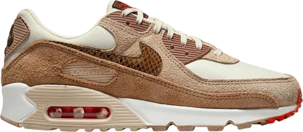 Nike Air Max 90 SE Pale Ivory Snakeskin Swoosh (Women's)