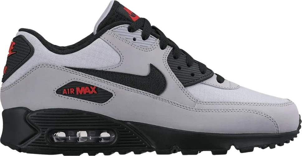 Nike Air Max 90 Wolf Grey Black Red
