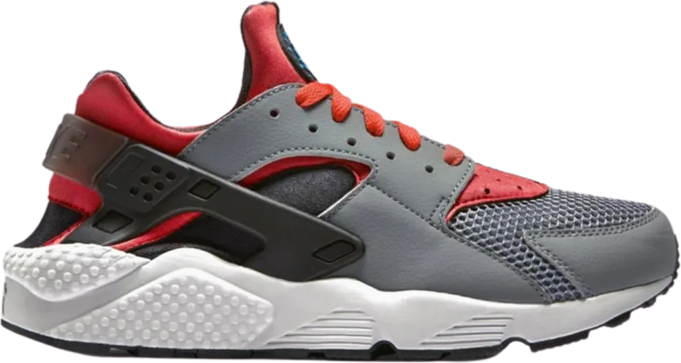 Nike Air Huarache Cool Grey Crimson Grey Bright Crimson Black Blue Lagoon