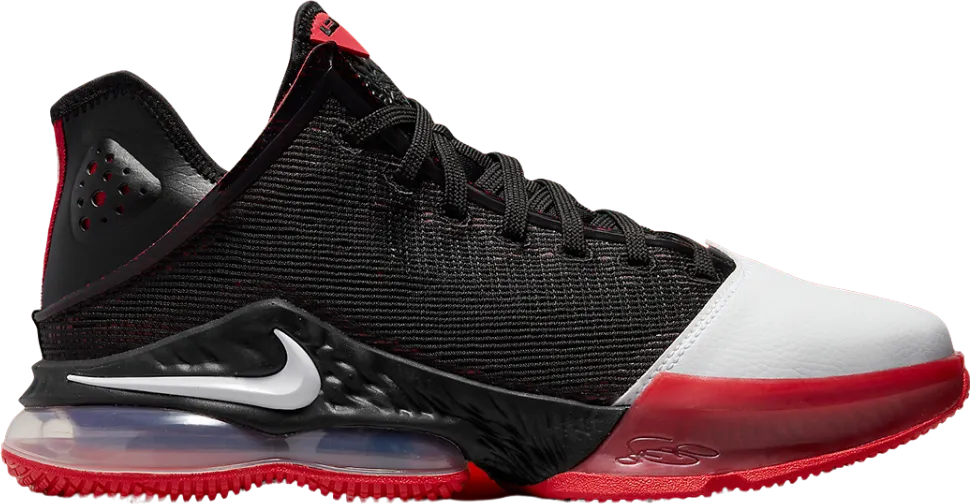 Nike LeBron 19 Low Black White University Red