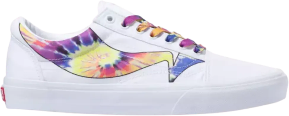 VANS WARP OLD SKOOL TRUE WHITE TIE DYE