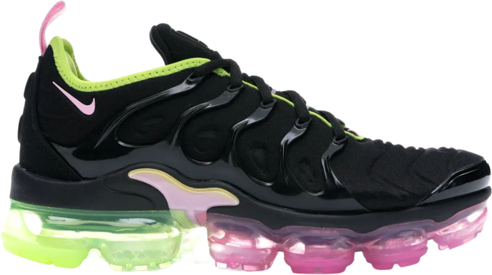 Nike Air VaporMax Plus Black Pink Rise Volt (Women's)