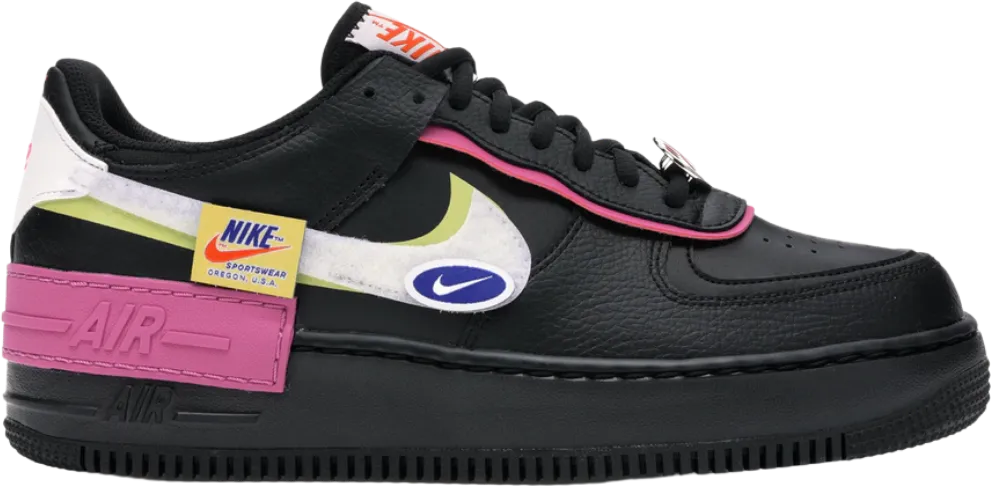 Nike Air Force 1 Low Shadow Removable Patches Black Pink (Women's)