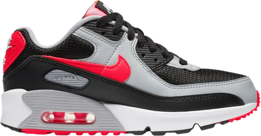 Nike Air Max 90 Black Radiant Red Wolf Grey