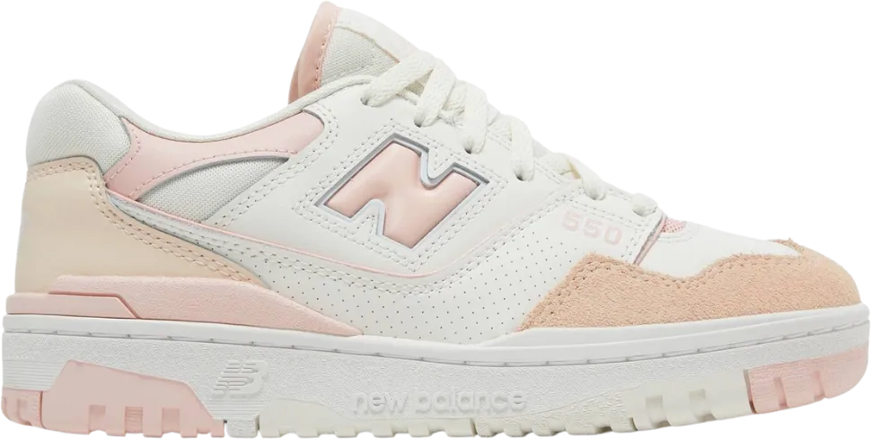 New Balance 550 White and Pink WMNS