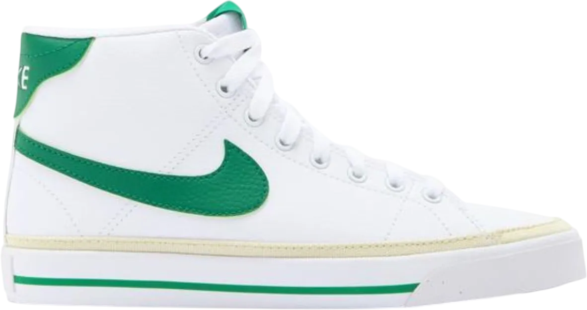 NIKE Court Legacy Mid Top White Green