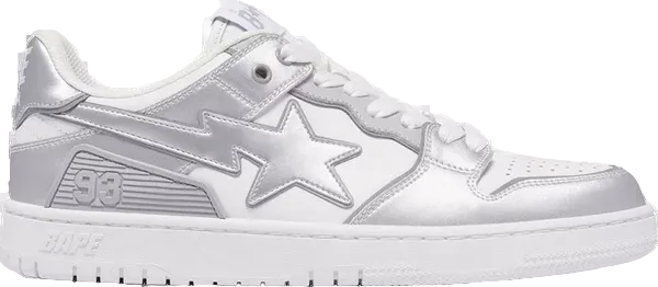 Bape Sk8 Sta #4 Silver White