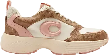 Coach Strider in Signature Canvas Khaki Light Pink