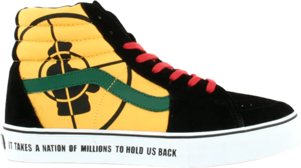 Vans Sk8-Hi Supreme Public Enemy Black Yellow