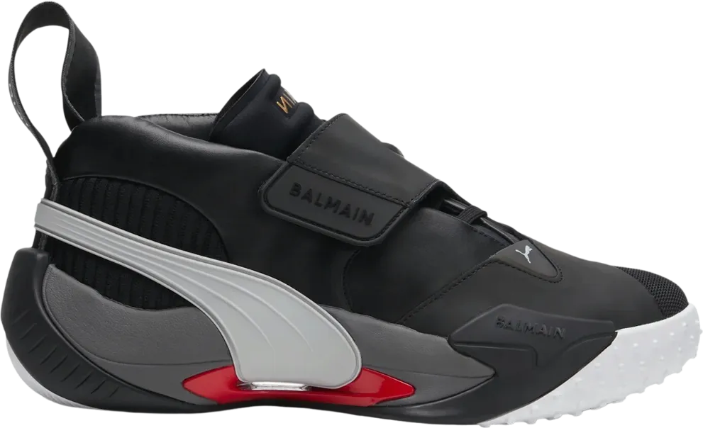 Puma x Balmain Court Black High Risk Red