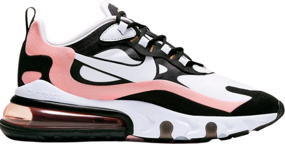 Nike Air Max 270 React Black White Bleached Coral (Women's)
