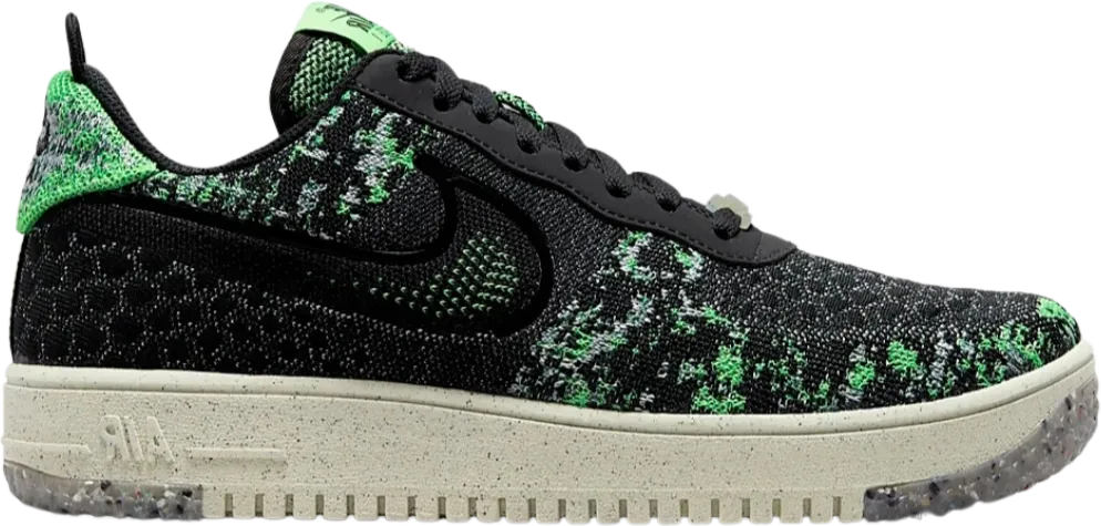Nike Air Force 1 Low Crater Flyknit Black Volt