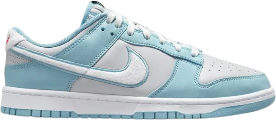 Nike Dunk Low Retro Fleece Swoosh Worn Blue