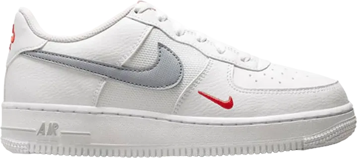 Nike Air Force 1 Low White Red Grey Mini Swoosh 