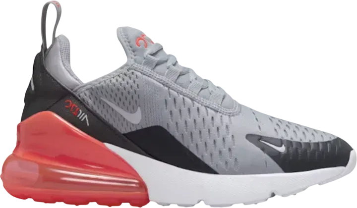 Nike Air Max 270 Wolf Grey Anthracite Bright Crimson White (GS) 