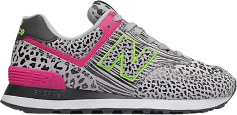 New Balance 574 Cheetah Print Black Grey (Women's)
