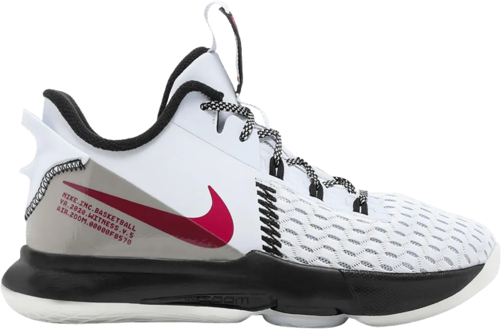 Nike LeBron Witness 5 GS Grey Fireberry