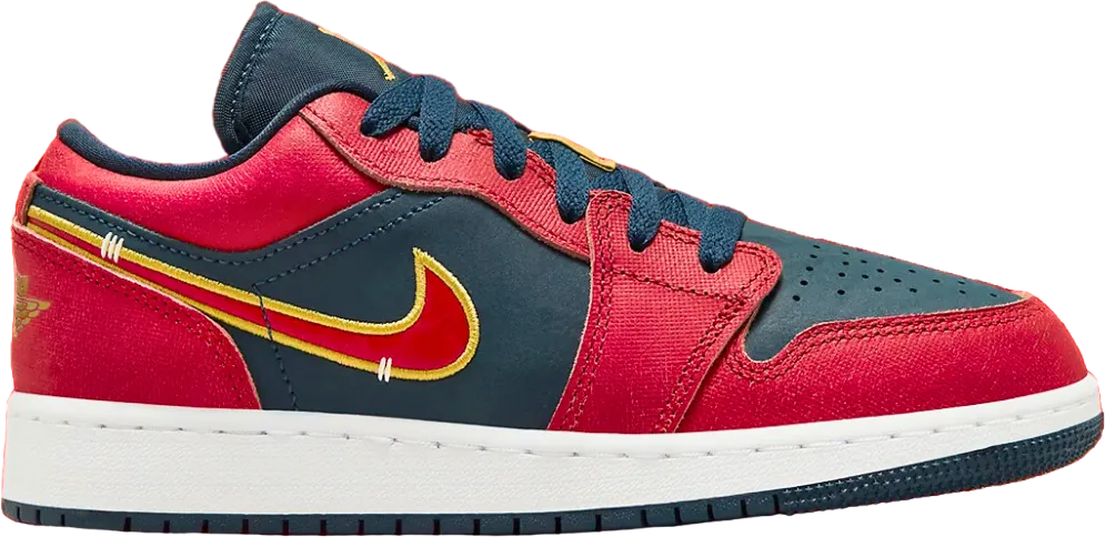 Air Jordan 1 Low Navy Red Gold