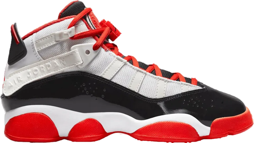 Air Jordan 6 Rings White Black Team Orange