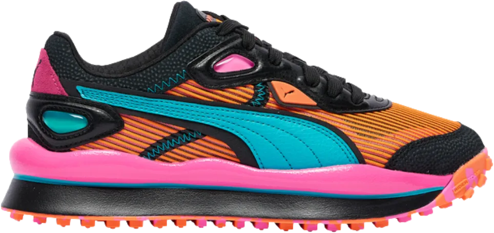 Puma Street Rider Black Emerald Pink