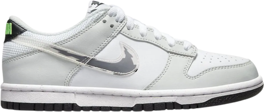 Nike Dunk Low Glitch Swoosh White Grey (GS)
