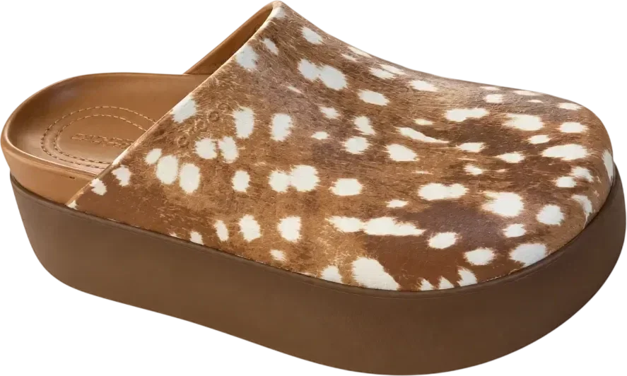Croc DYLAN PLATFORM CLOG-BROWN & ANIMAL