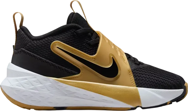 Nike Team Hustle D 12 Black Metallic Gold White (PS)
