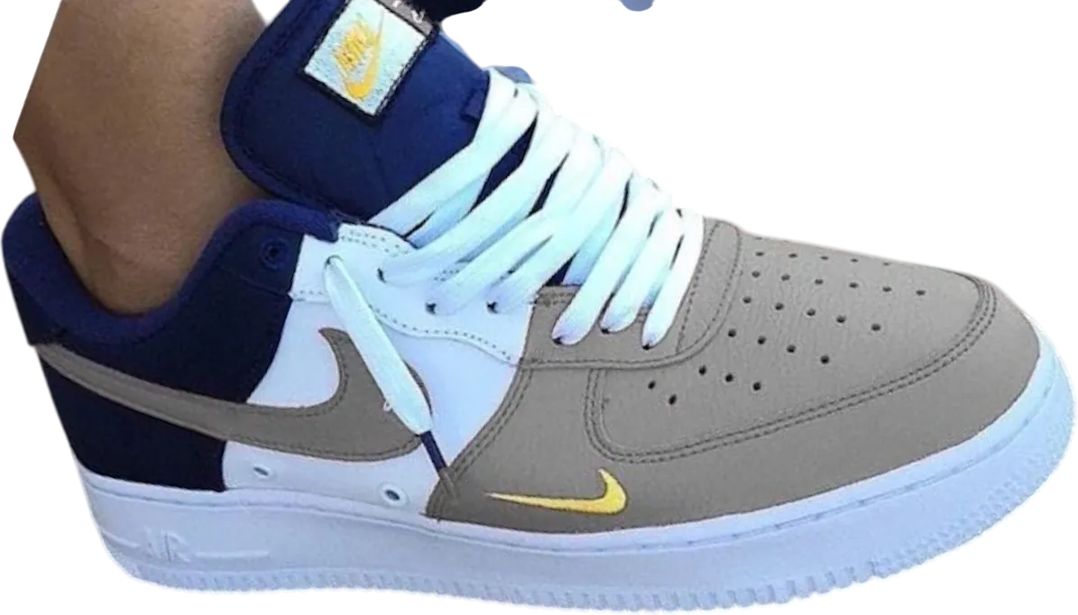 Nike Air Force 1 White Blue Grey