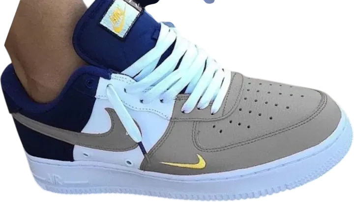 Nike Air Force 1 White Blue Grey 