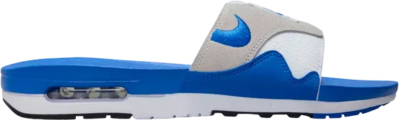 Nike Air Max 1 Slide Royal  White Royal Blue Black Neutral Grey 