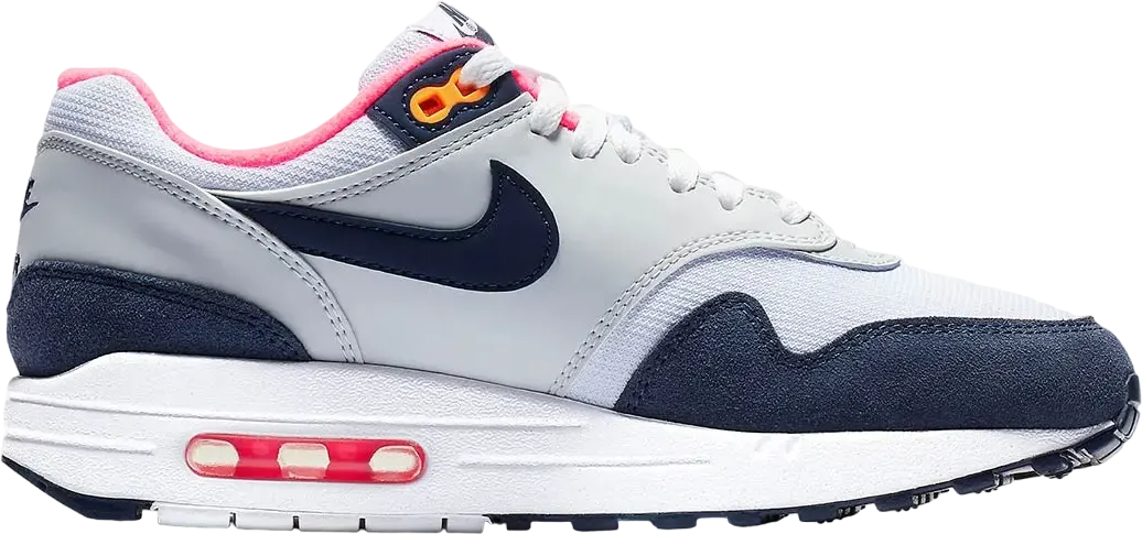 Nike Air Max 1 White Midnight Navy Platinum