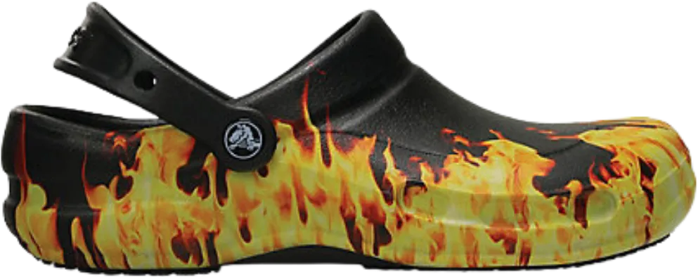 Crocs Bistro Graphic Black Flames Clog