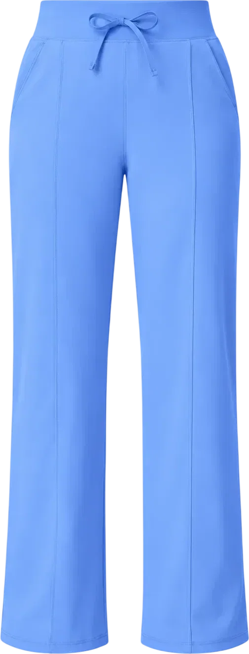 Soft Stretch High Waisted Wide Leg Ceil Blue